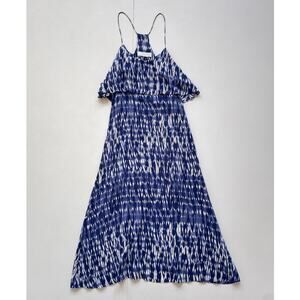 Thakoon Addition Blue Tie Dyed Silk Flowy Slip Dress Sz 2 / 2012 Designer Boho